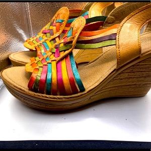 Leather wedges Made in Mexico